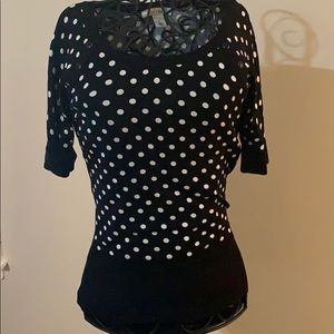 Black and White polka dot shirt